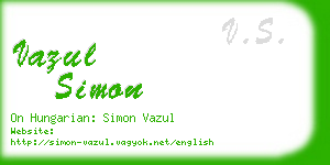 vazul simon business card